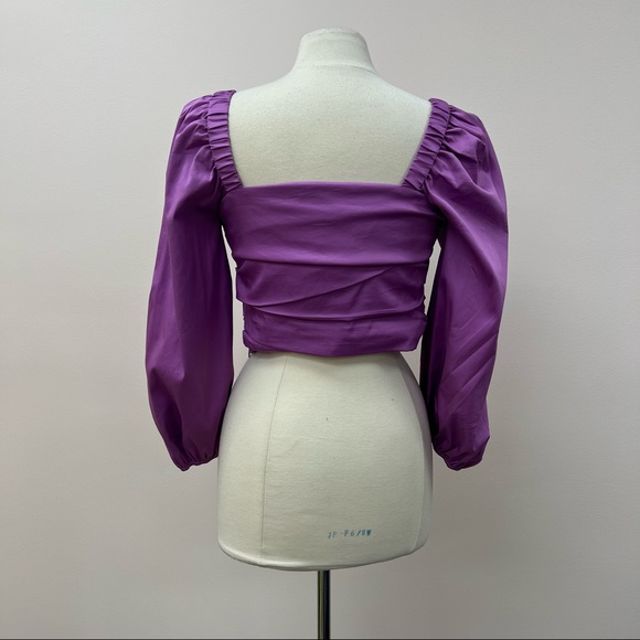 Veronica Beard Kayla Top in Vivid Orchid - Picture 3 of 7